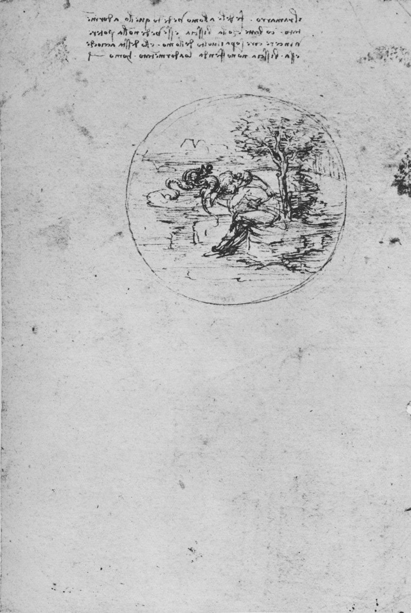 Az igazságot szimbolizáló gyík allegóriája, c1480, 1945 alkotó: Leonardo da Vinci