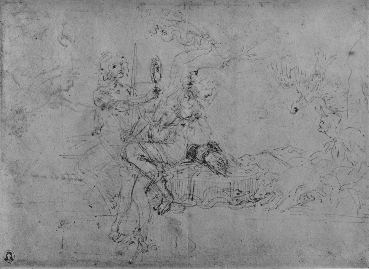 A Statecraft allegóriája, c1480, 1945 alkotó: Leonardo da Vinci