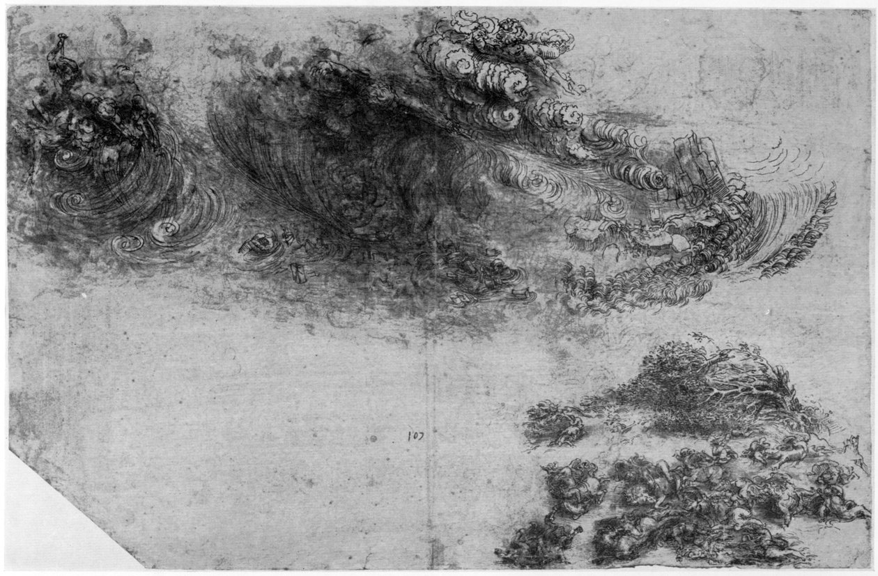 Apokaliptikus vihar, 15. század vége vagy 16. század eleje 1954 alkotó: Leonardo da Vinci