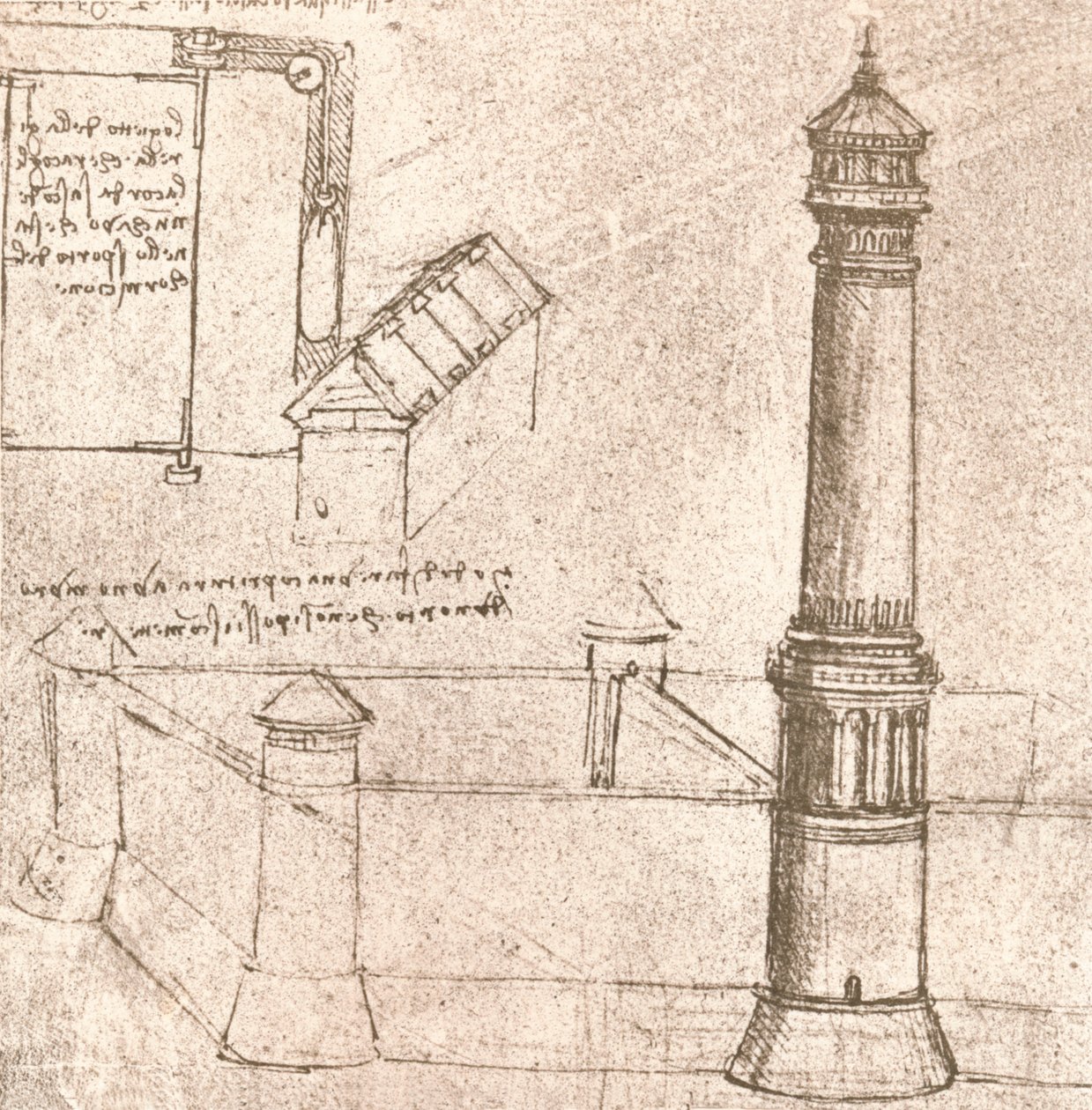 Kastélyépítészet, c1472-c1519 1883 alkotó: Leonardo da Vinci