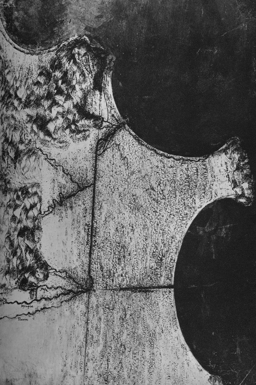 Madártávlat Olaszország tengerpartjára, Terracinától északra, c1480 1945 alkotó: Leonardo da Vinci