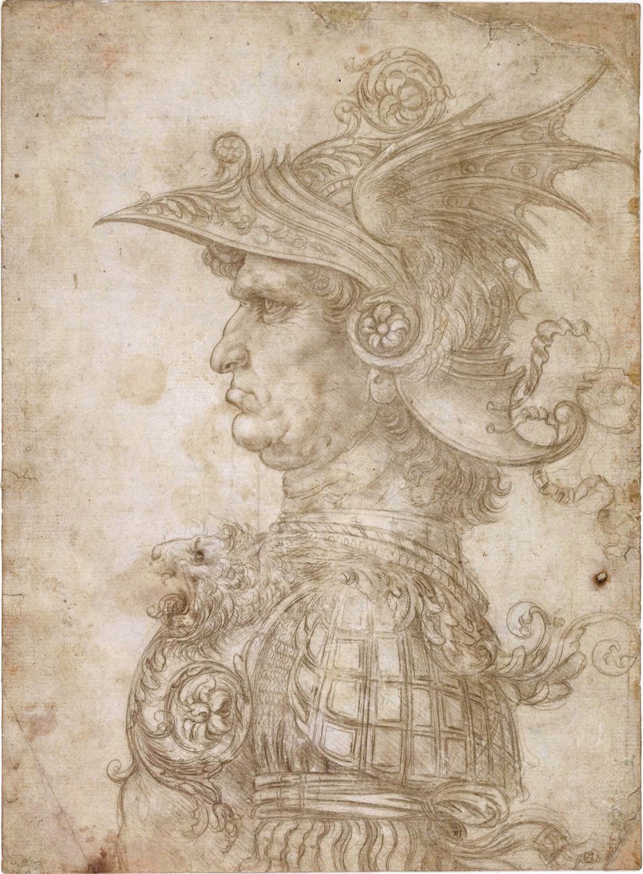 Egy harcos mellszobra alkotó: Leonardo da Vinci