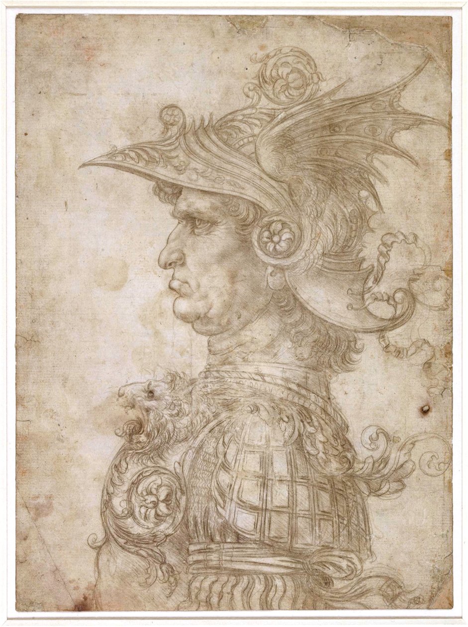 Egy harcos mellszobra alkotó: Leonardo da Vinci