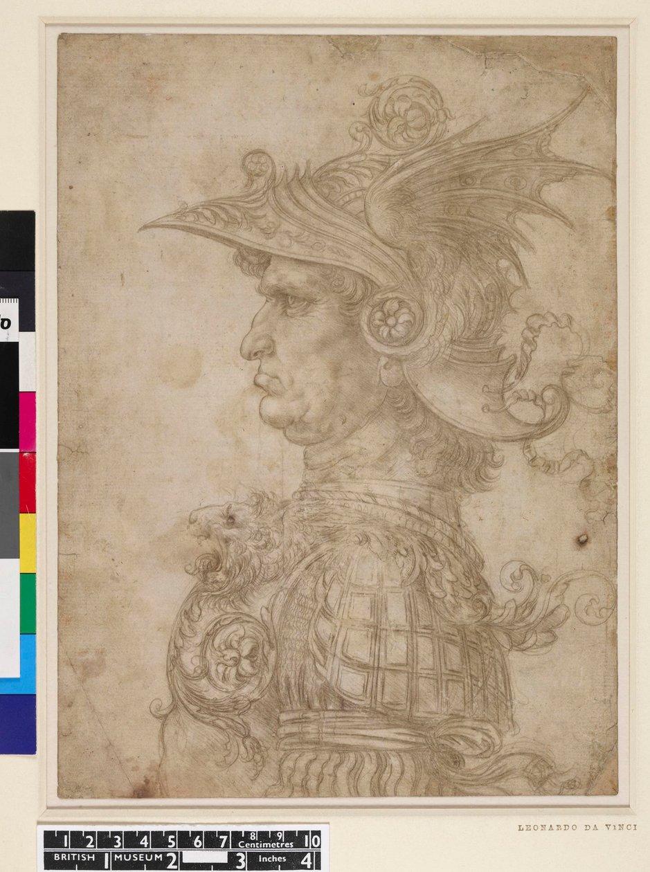 Egy harcos mellszobra alkotó: Leonardo da Vinci