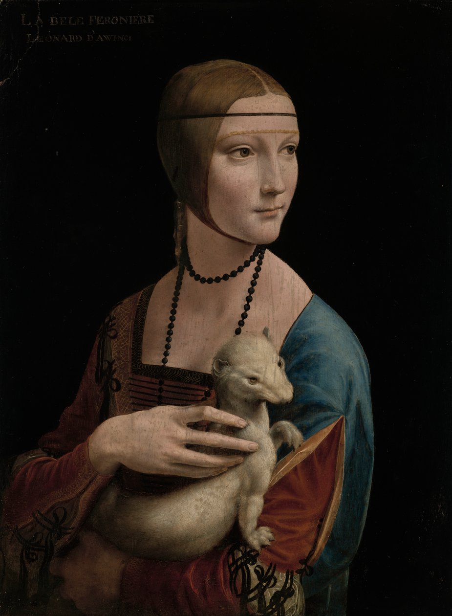 A hermelinben ülő hölgy – Cecília Gallerani (kb. 1473–1536) portréja alkotó: Leonardo da Vinci