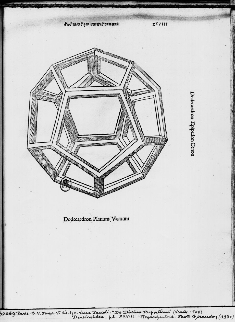 Dodekaéder, Luca Pacioli 