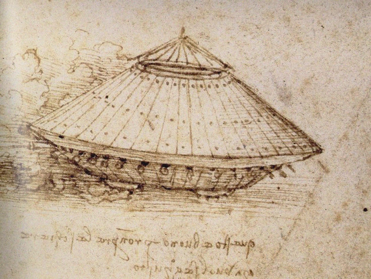 Páncélozott harckocsi rajza, 1485 körül alkotó: Leonardo da Vinci