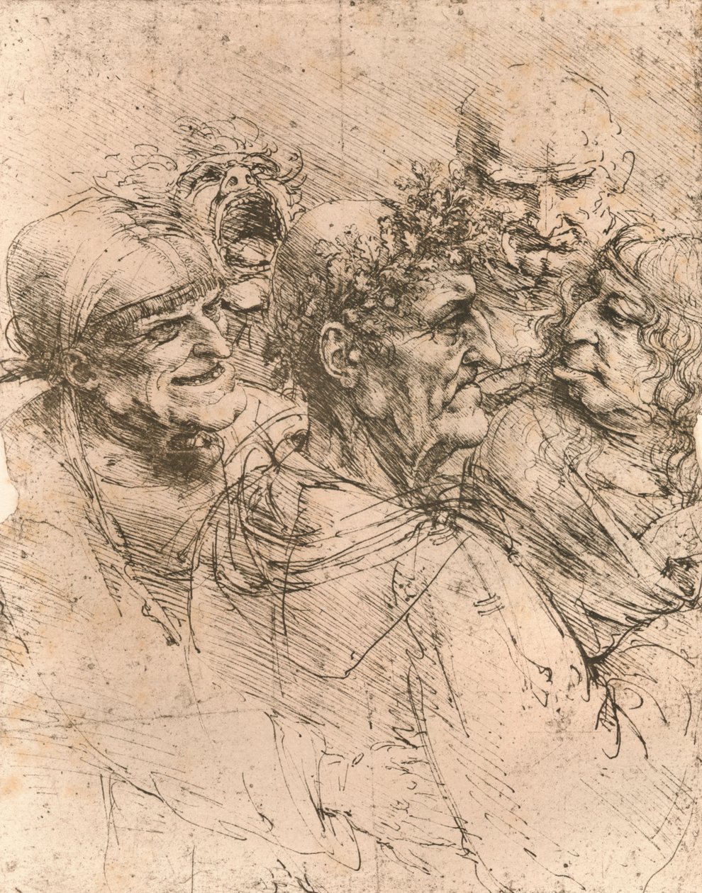Karikatúrák rajza, c1472-c1519 1883 alkotó: Leonardo da Vinci