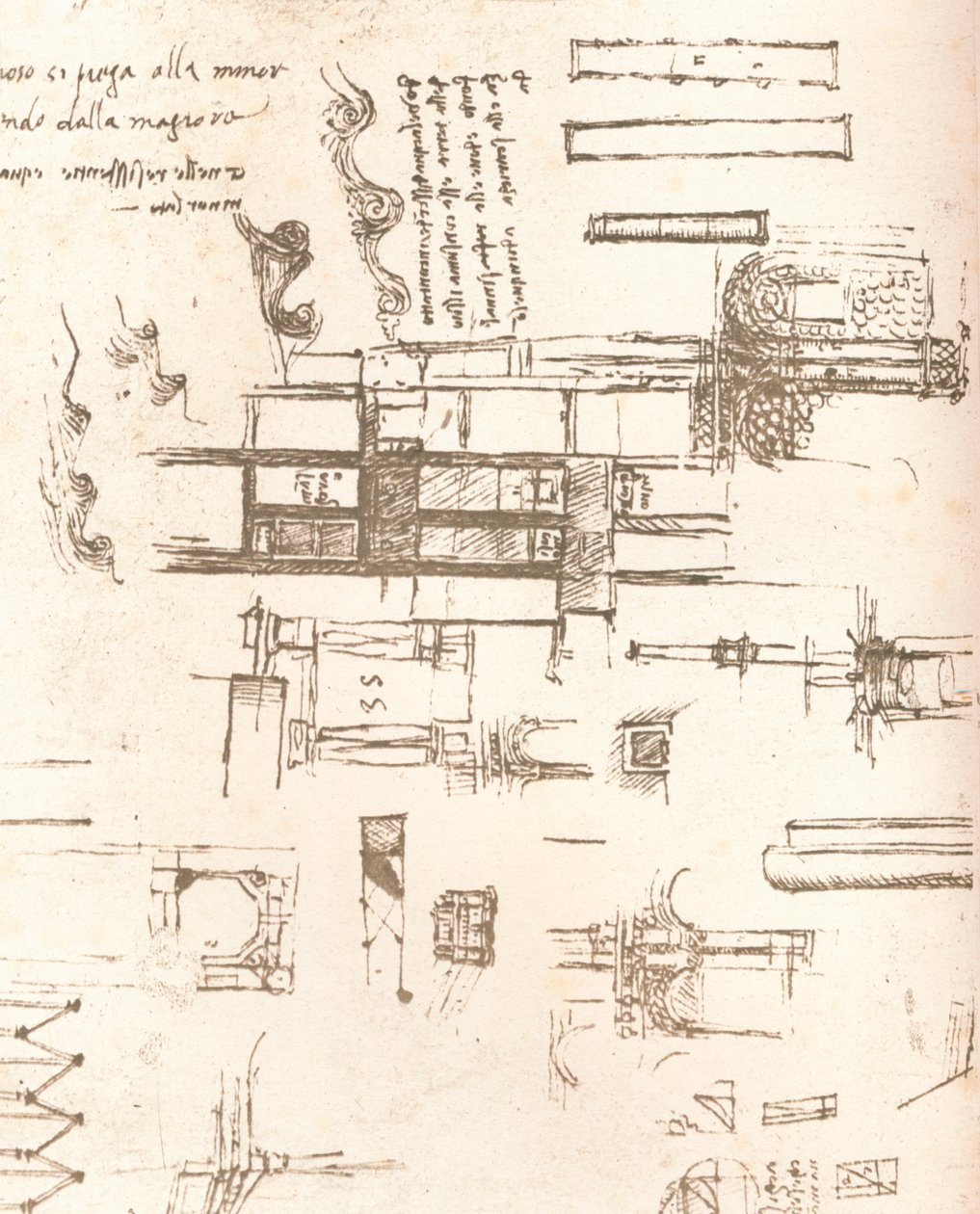 Kastélyok és villák projektjei, c1472-c1519 1883 alkotó: Leonardo da Vinci