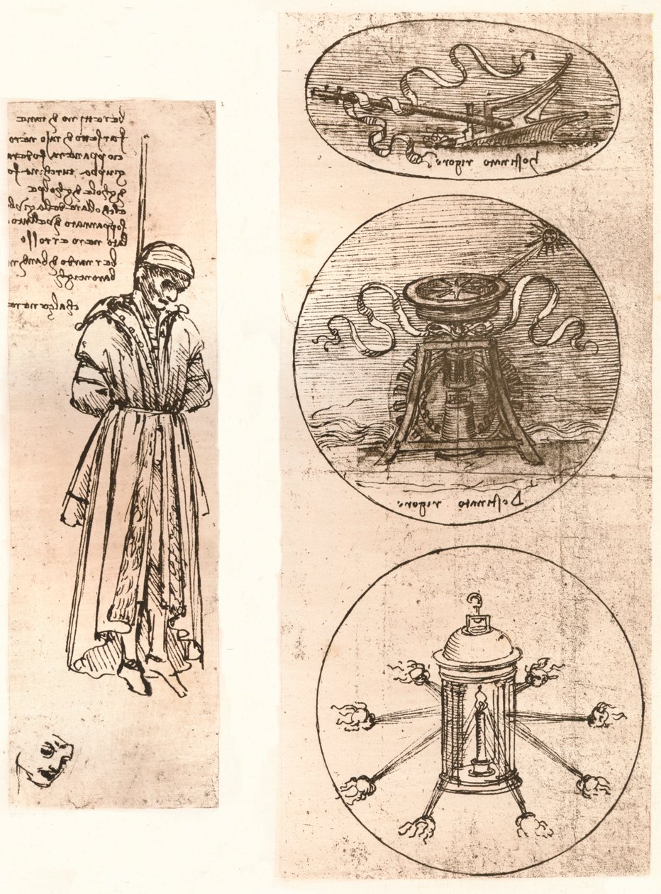 Bernardo di Bandino Baroncelli felakasztott rajzai és emblémái, c1472-c1519 1883. alkotó: Leonardo da Vinci