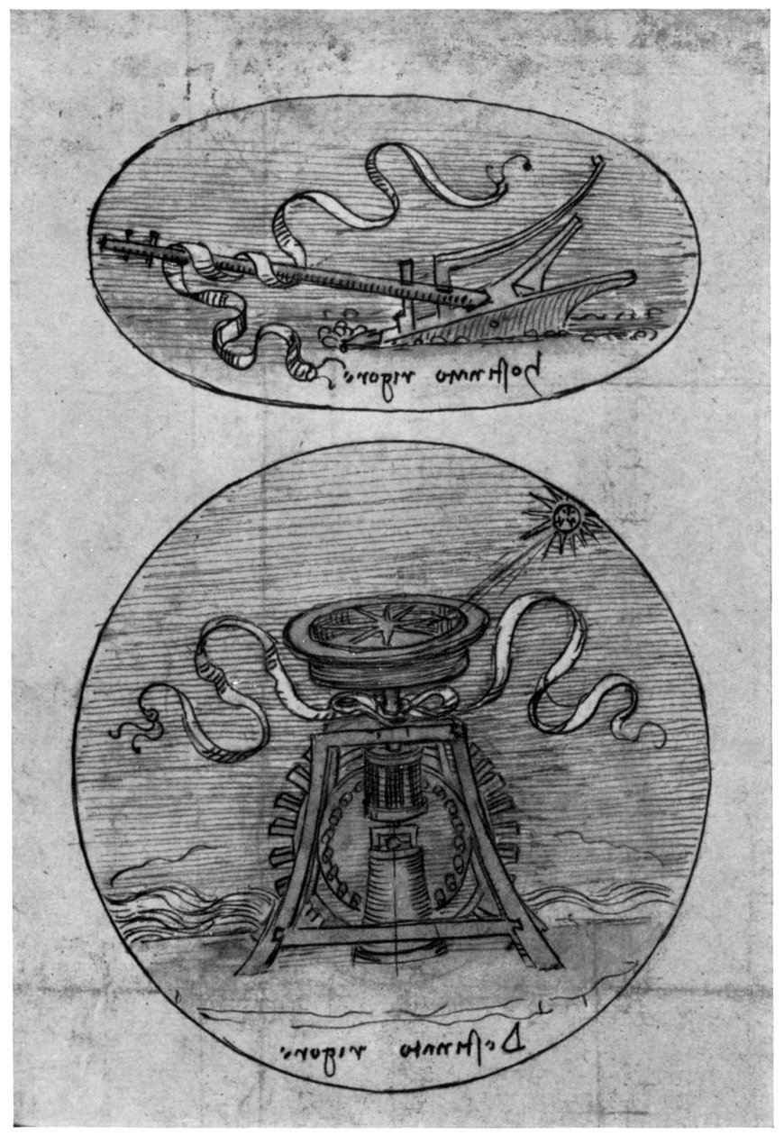 Embléma, Hostinato Rigore részlet, 15. század vége vagy 16. század eleje 1954 alkotó: Leonardo da Vinci
