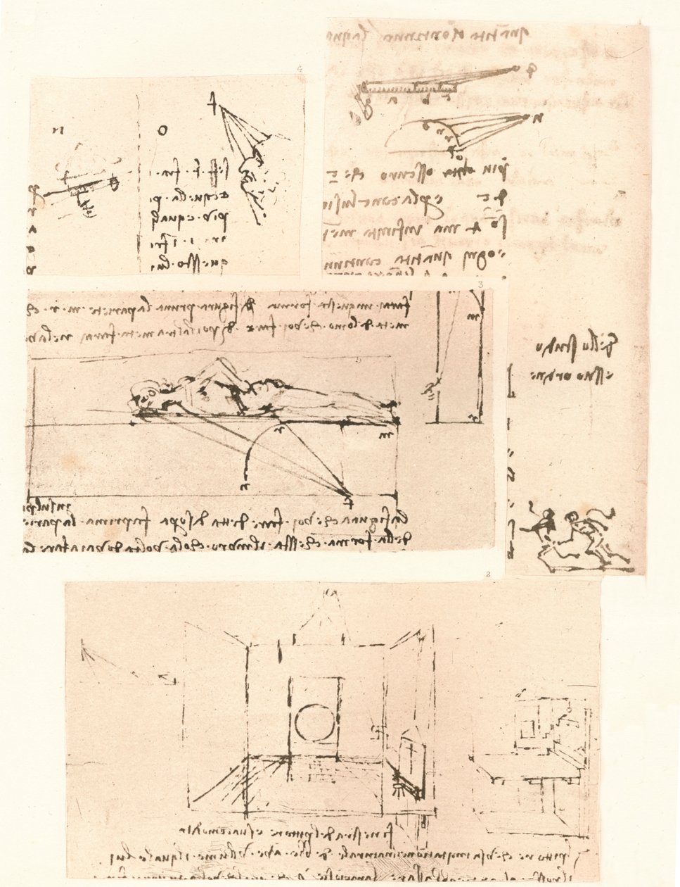 Négy rajz a festészet gyakorlatát illusztrálva, c1472-c1519 1883 alkotó: Leonardo da Vinci