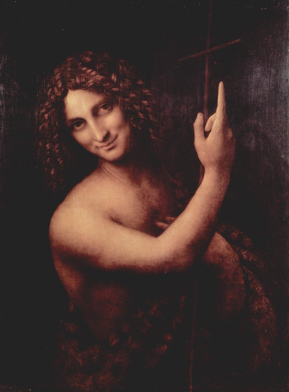 Franciául:  Keresztelő Szent János alkotó: Leonardo da Vinci