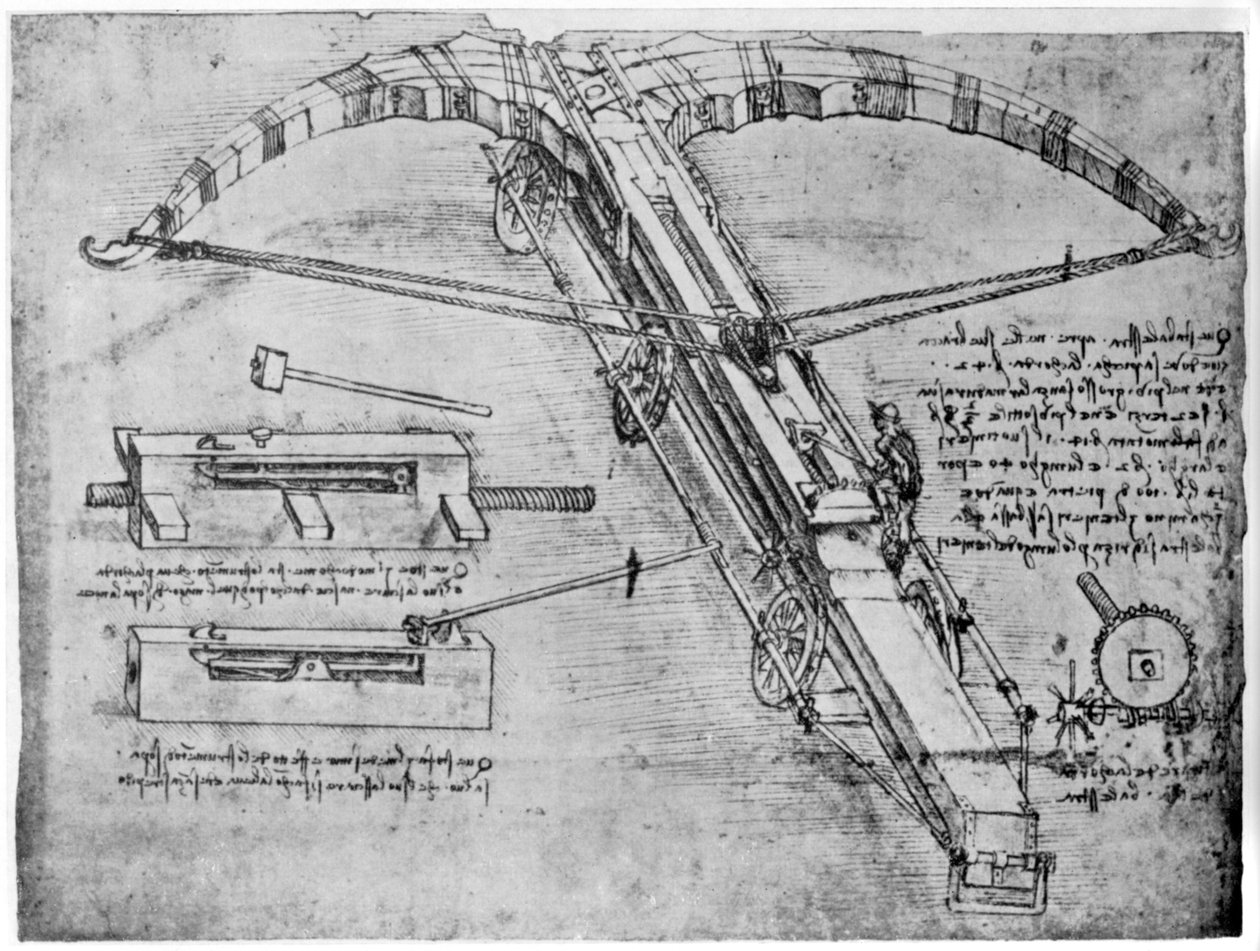 Óriás számszeríj, 1480-1485 1954 alkotó: Leonardo da Vinci