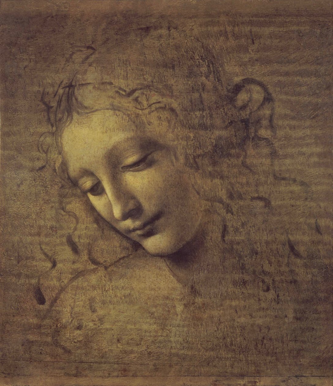 Egy nő feje La Scapigliata, 1500-as évek alkotó: Leonardo da Vinci