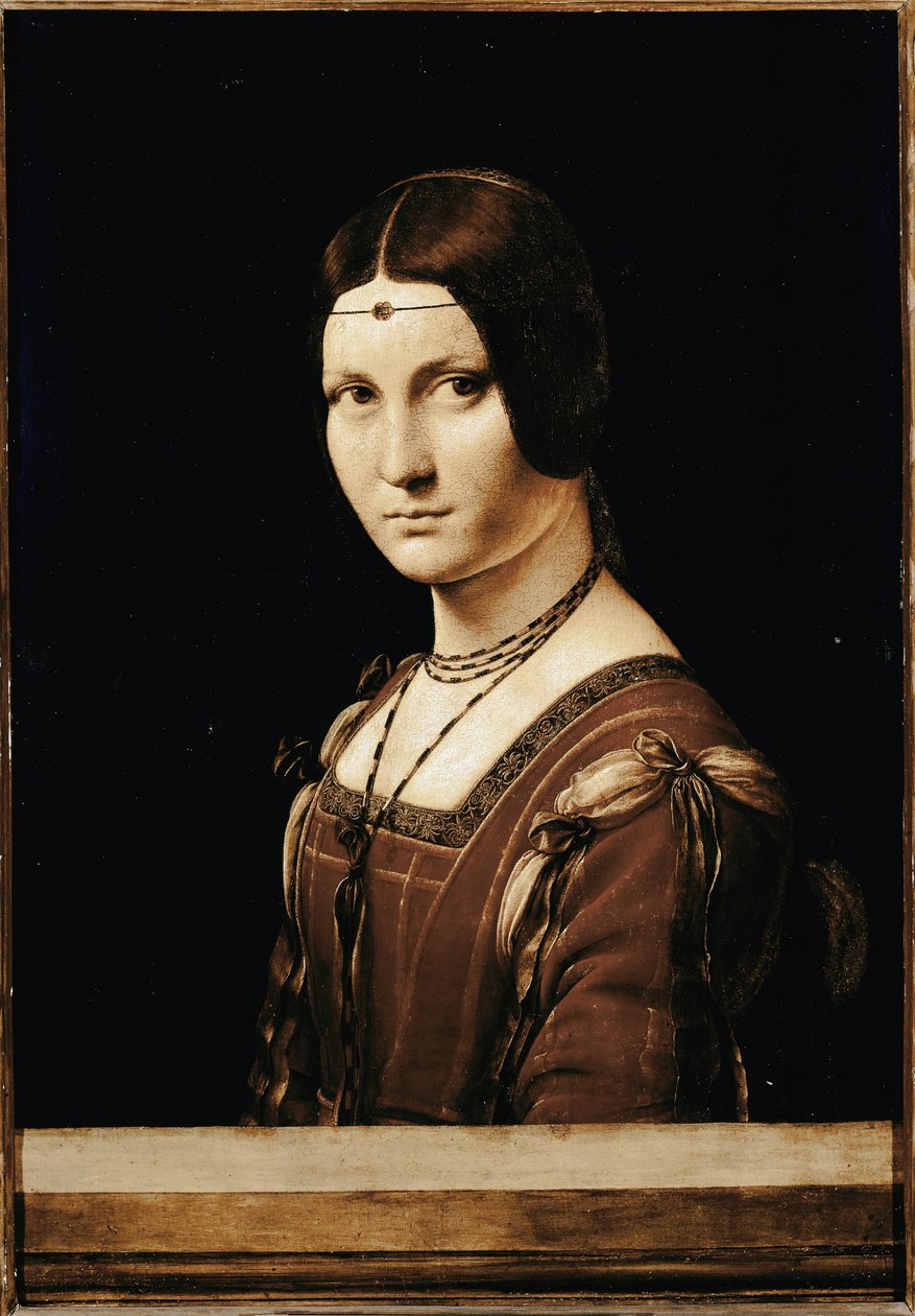 La Belle Ferronniere. (olaj, fa alkotó: Leonardo da Vinci