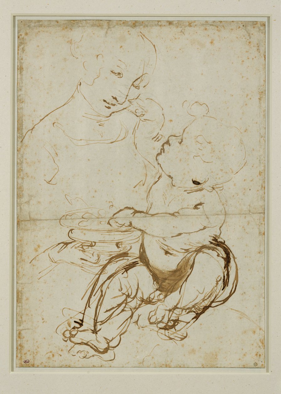 A Szűzanya és gyermeke, a Gyümölcsoltó Szűzként ismert ... alkotó: Leonardo da Vinci