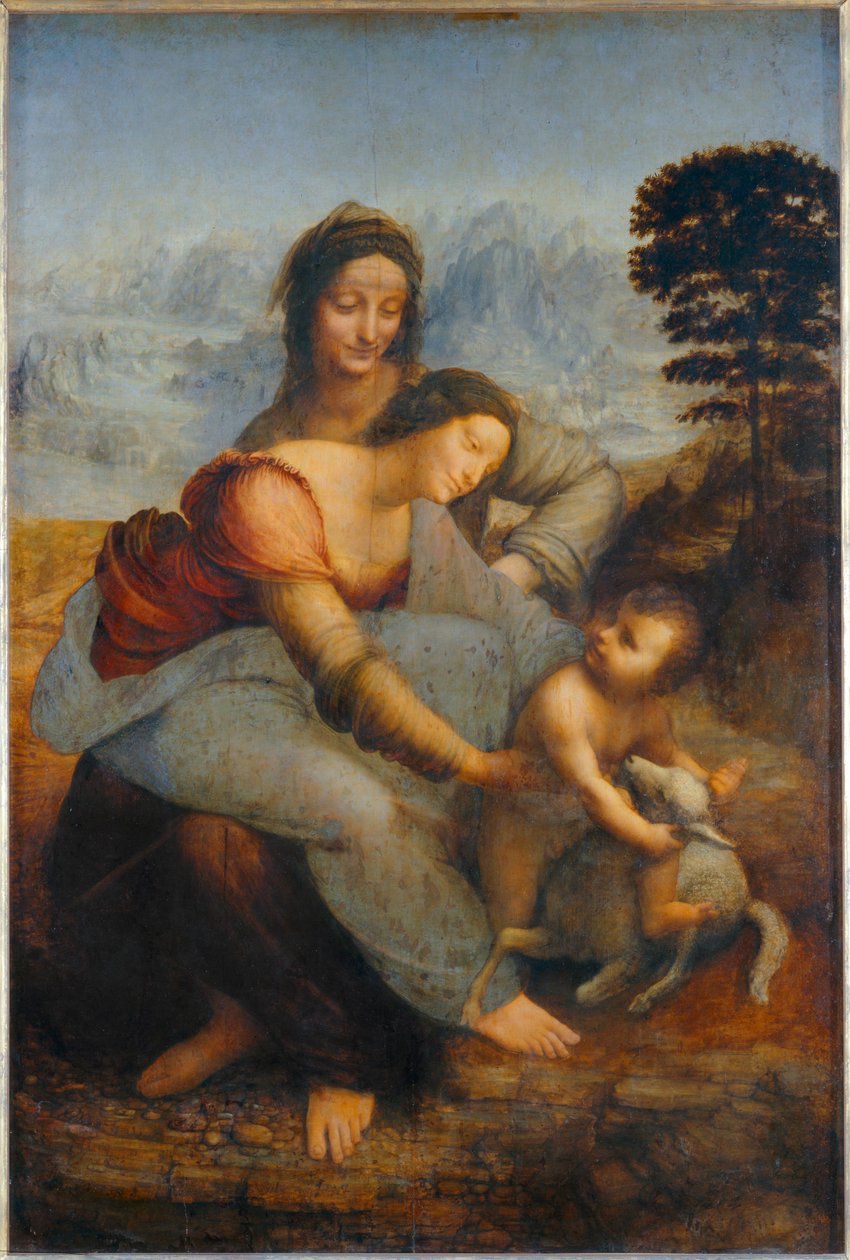 A Szűzanya és gyermeke Szent Annával ... alkotó: Leonardo da Vinci