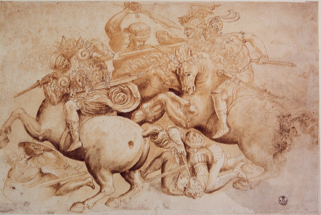 Leonardo da Vinci (Leonardo da Vinci) (1452 - 1519): Az anghiari csata (június 29.) másolata alkotó: Leonardo da Vinci