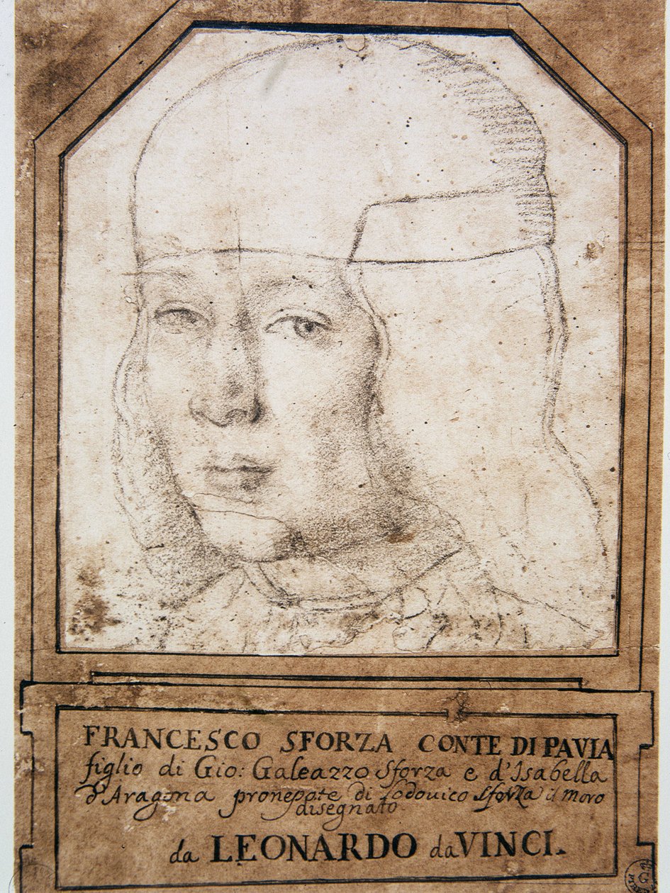 Leonardo da Vinci (1452 - 1519): Ferenc (Francesco) Sforza (1491-1512) portréja, Gian Galeazzo Maria Sforza (1469-1494), milánói herceg fia. alkotó: Leonardo da Vinci