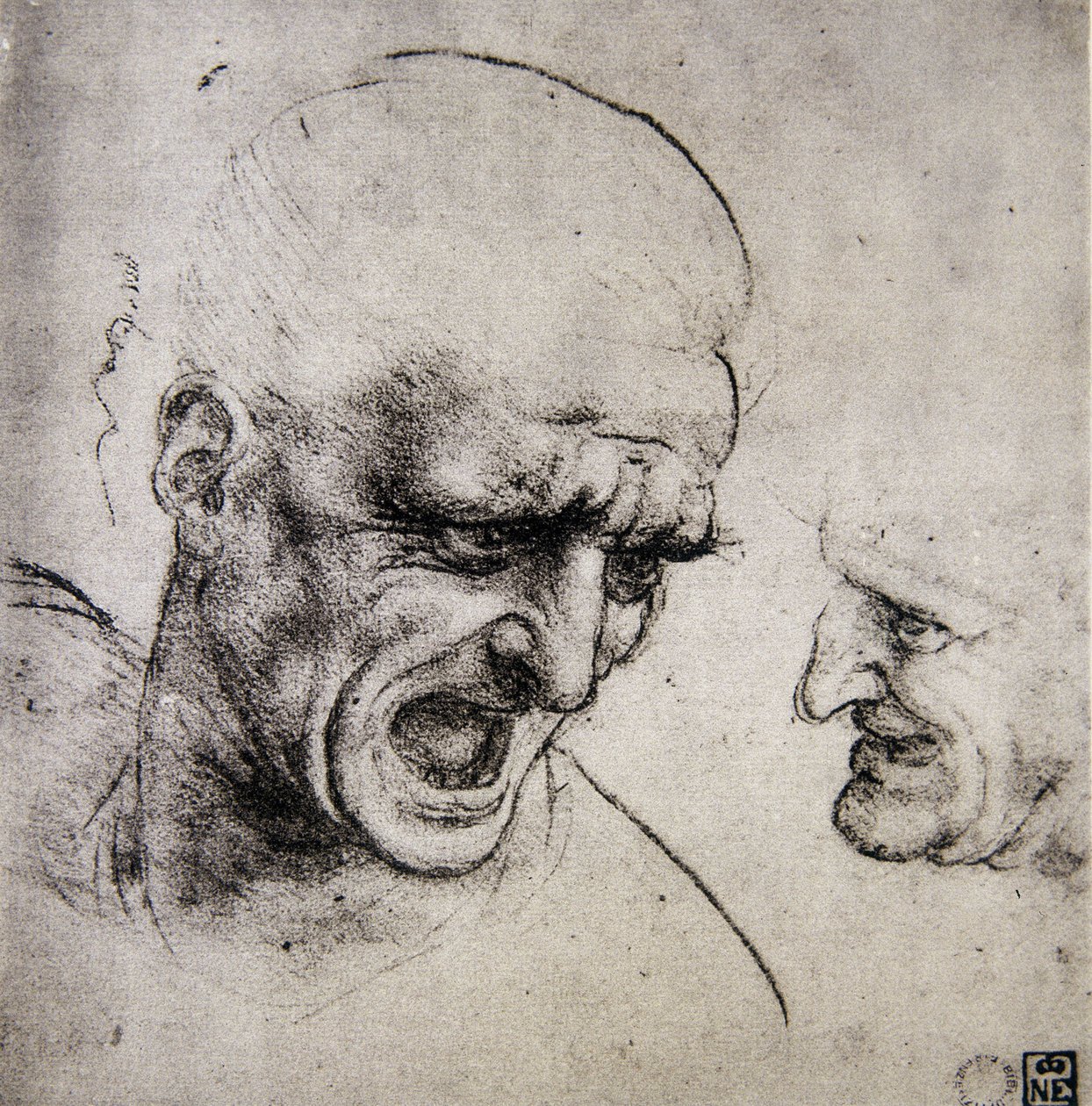 Leonardo da Vinci (Leonardo da Vinci) (1452-1519): Tanulmány az Anghiari csatához (Képzeld el) alkotó: Leonardo da Vinci