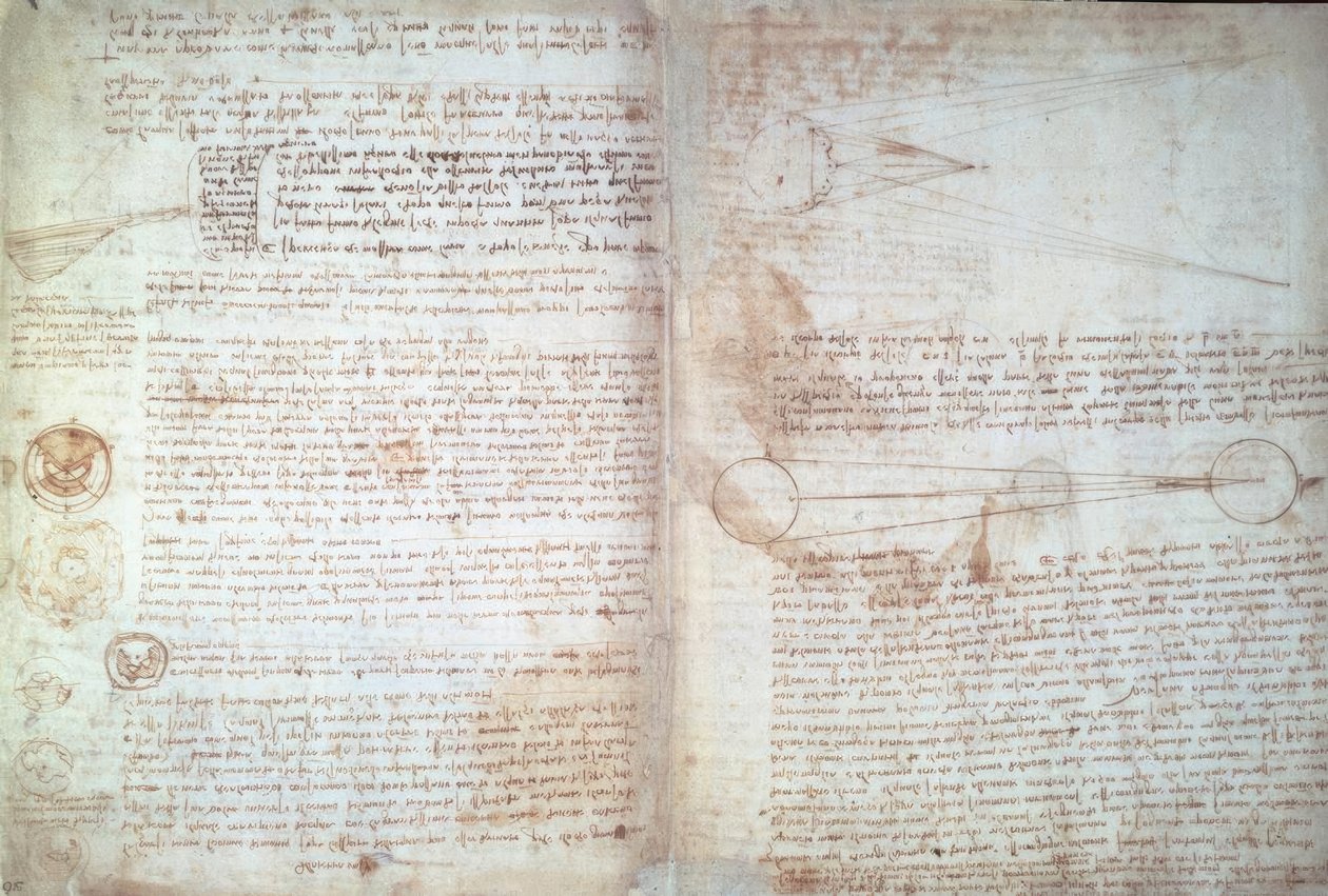 Leonardo da Vinci, a Cod. Hammer oldalai alkotó: Leonardo da Vinci