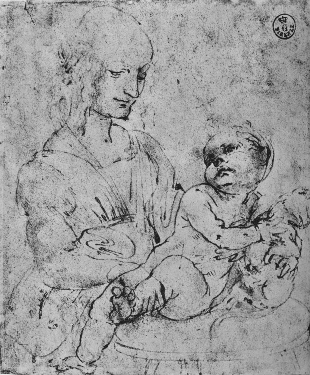 Madonna és gyermeke macskával, 1478-1480, 1945 alkotó: Leonardo da Vinci