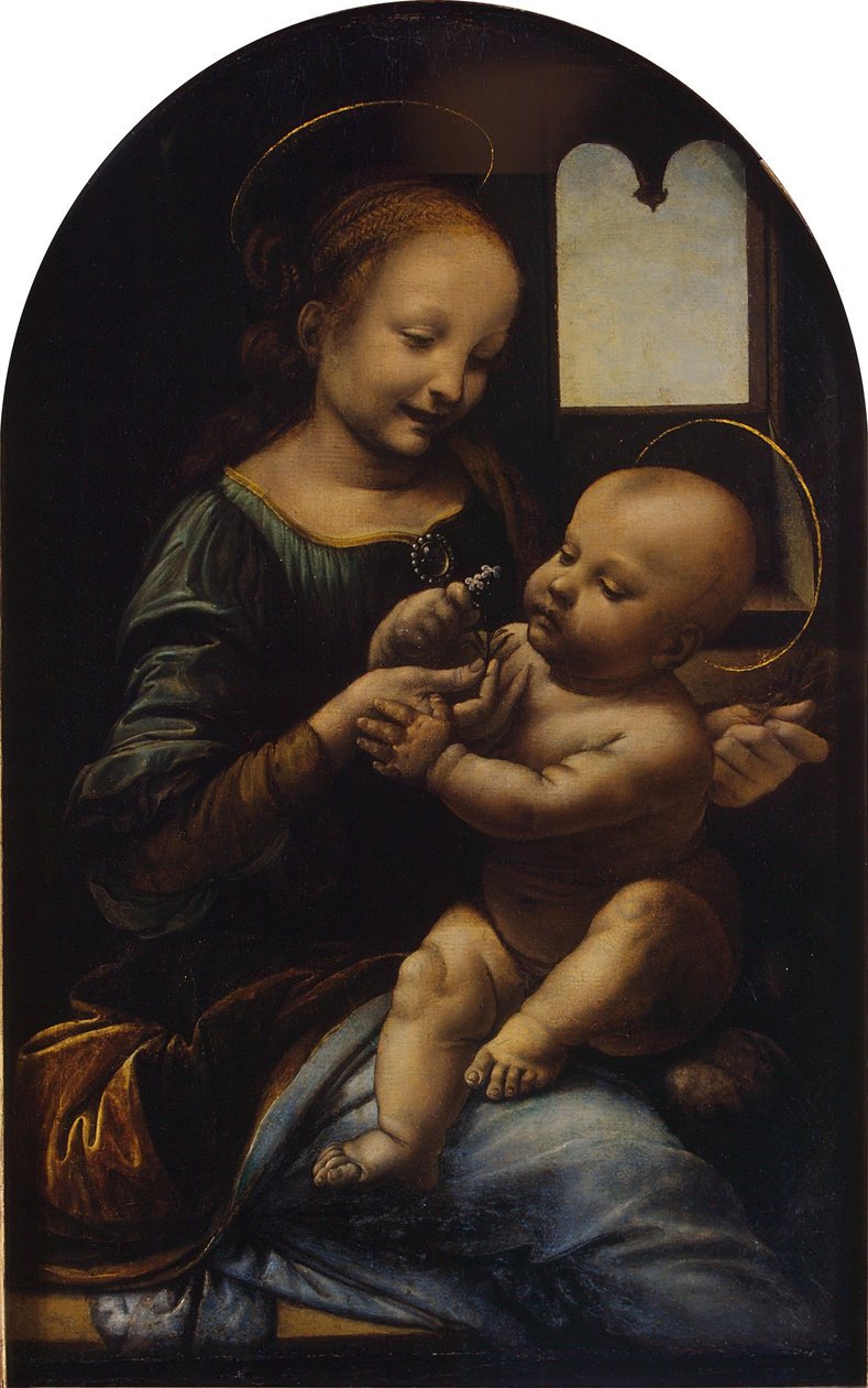 Madonna és a gyermek (A Benois Madonna) alkotó: Leonardo da Vinci