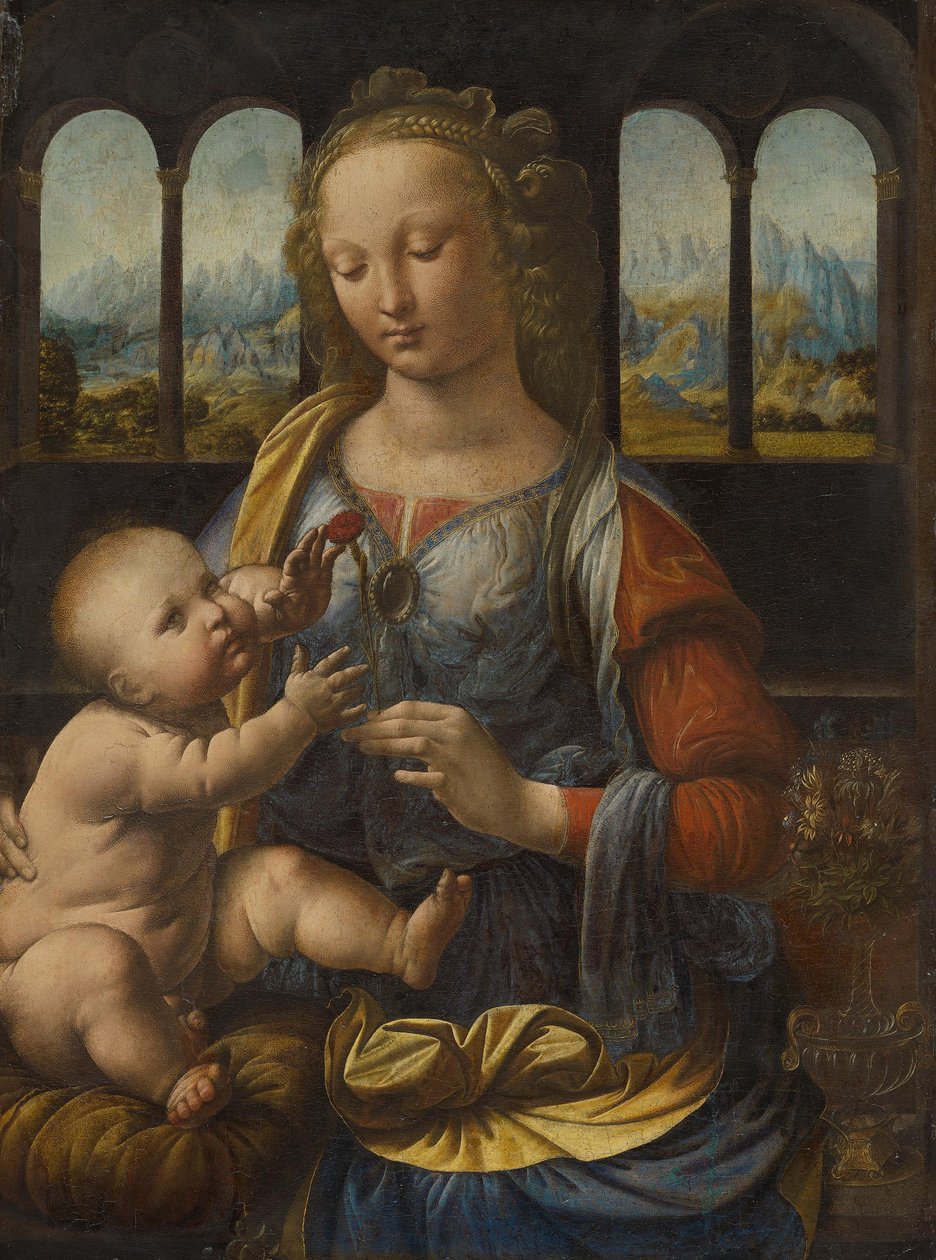 Madonna a szegfűvel alkotó: Leonardo da Vinci