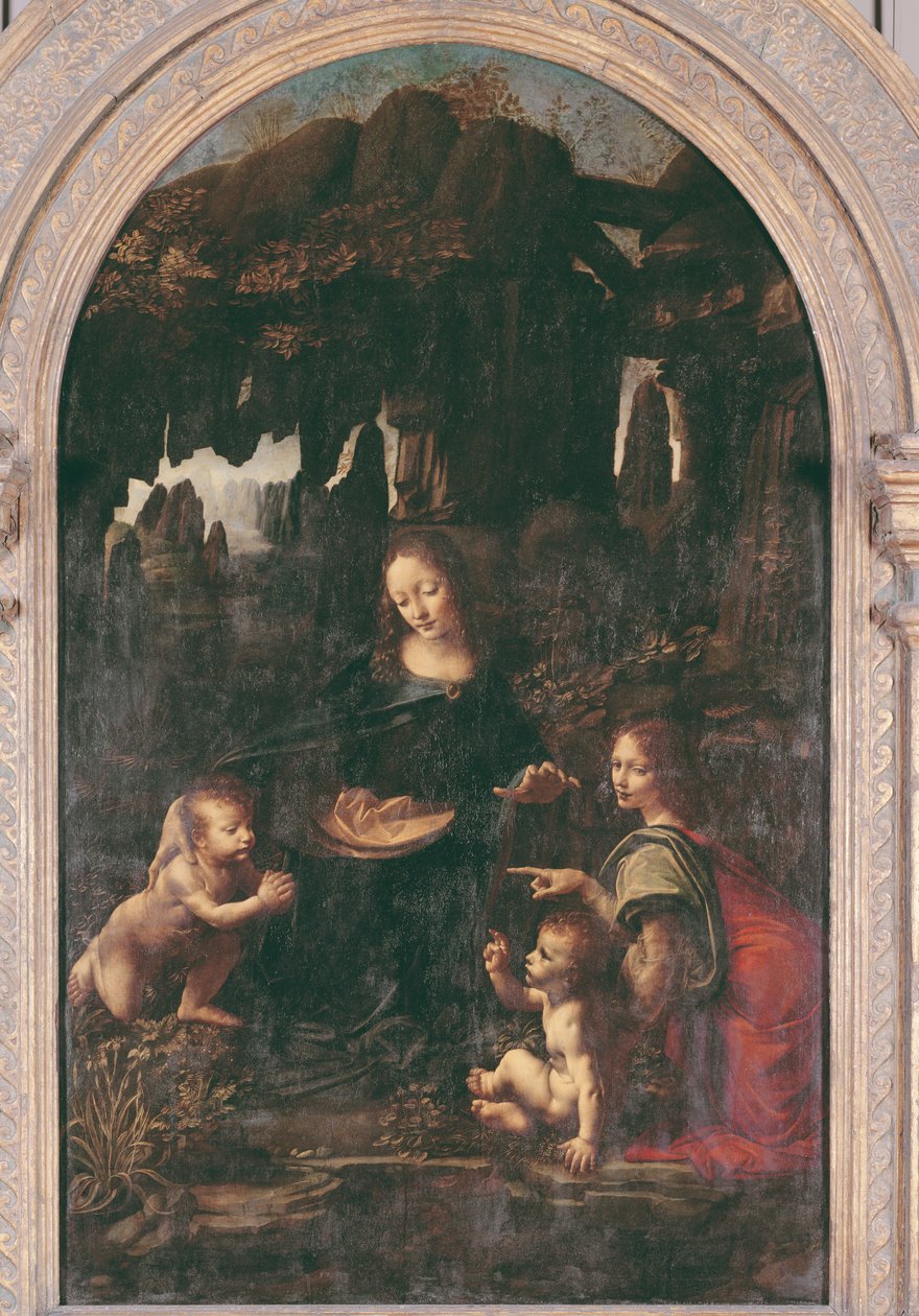 Madonna of the Rocks, 1478 körül (olaj, vászonra átvitt tábla) alkotó: Leonardo da Vinci