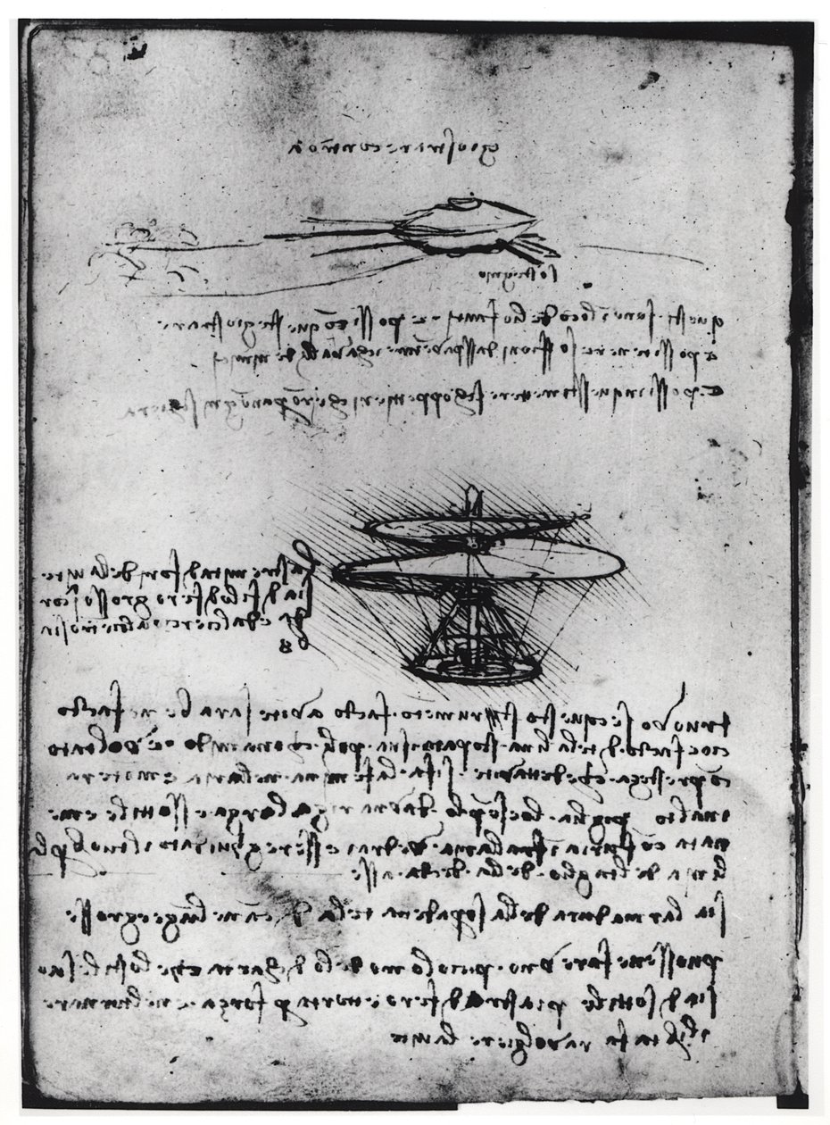 Párizsi kézirat B, fol. 83v: Szöveg és vázlatok oldala egy repülő géphez, 1488-90 (toll és tinta papíron) alkotó: Leonardo da Vinci