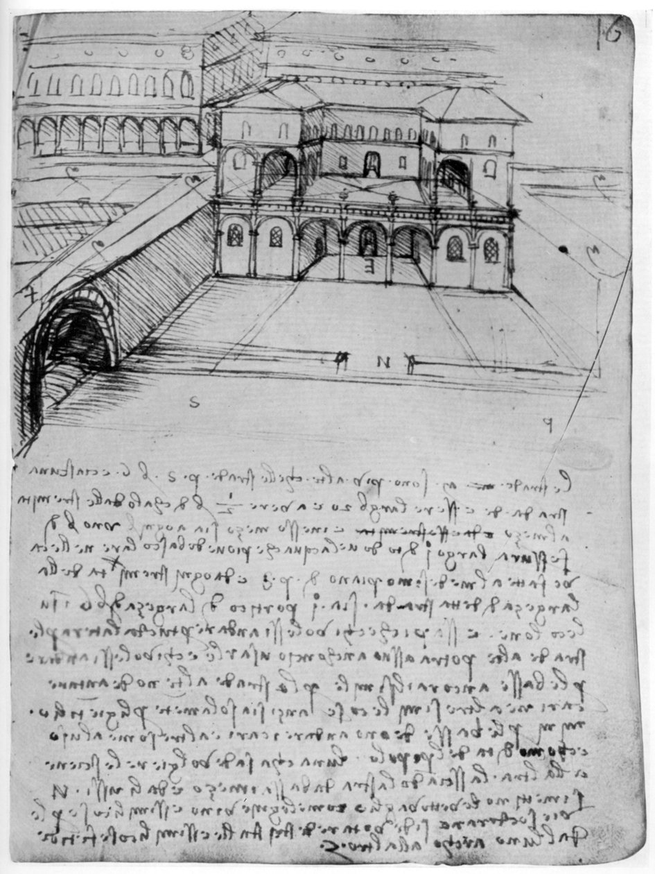 Ideális város terve, 1488-1490 1954. alkotó: Leonardo da Vinci