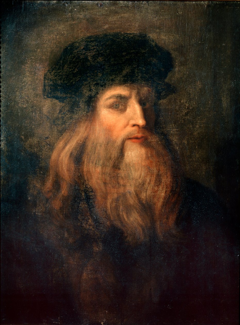 Feltételezett önarckép (de Vinci Lucan portréja) - tempera a panelen alkotó: Leonardo da Vinci