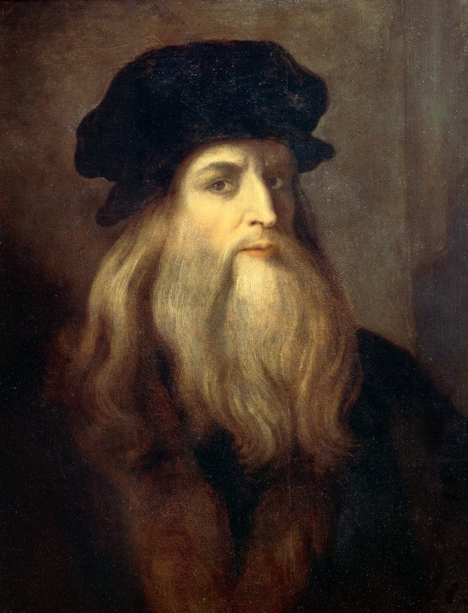 Feltételezett önarckép (de Vinci Lucan portréja) - tempera a panelen alkotó: Leonardo da Vinci
