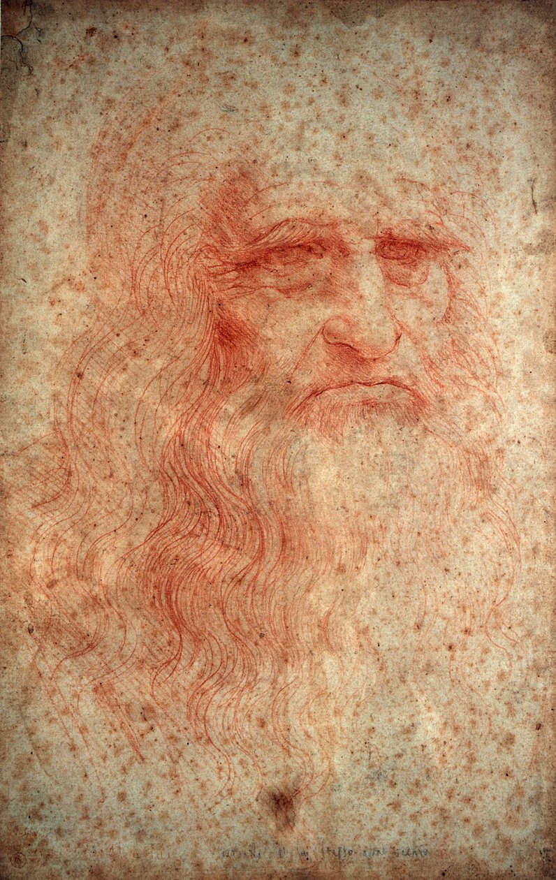 Leonardo da Vinci olasz festő, szobrász, mérnök és építész önarcképe, c1513 alkotó: Leonardo da Vinci