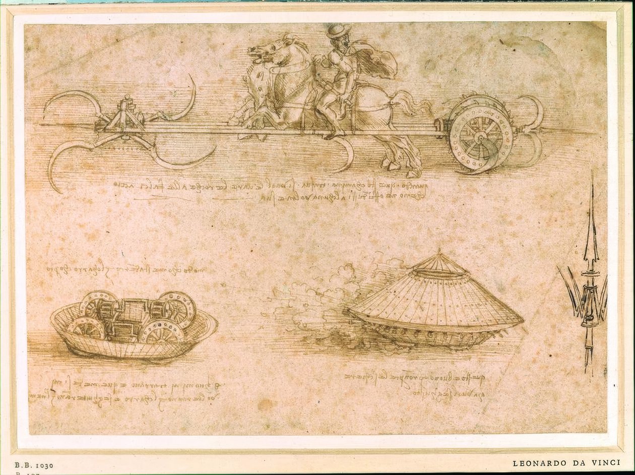 Sarlós autó és páncélautó alkotó: Leonardo da Vinci