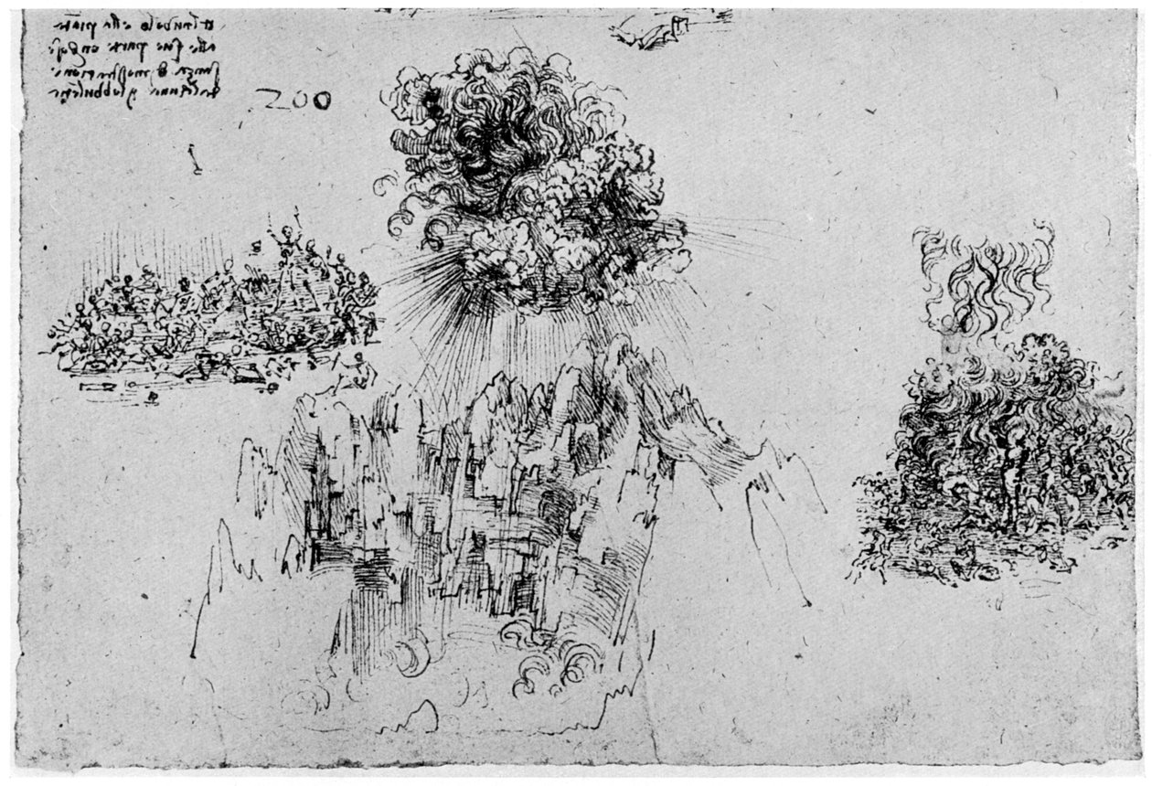 Vázlat az utolsó ítéletről, 15. század vége vagy 16. század eleje, 1954 alkotó: Leonardo da Vinci