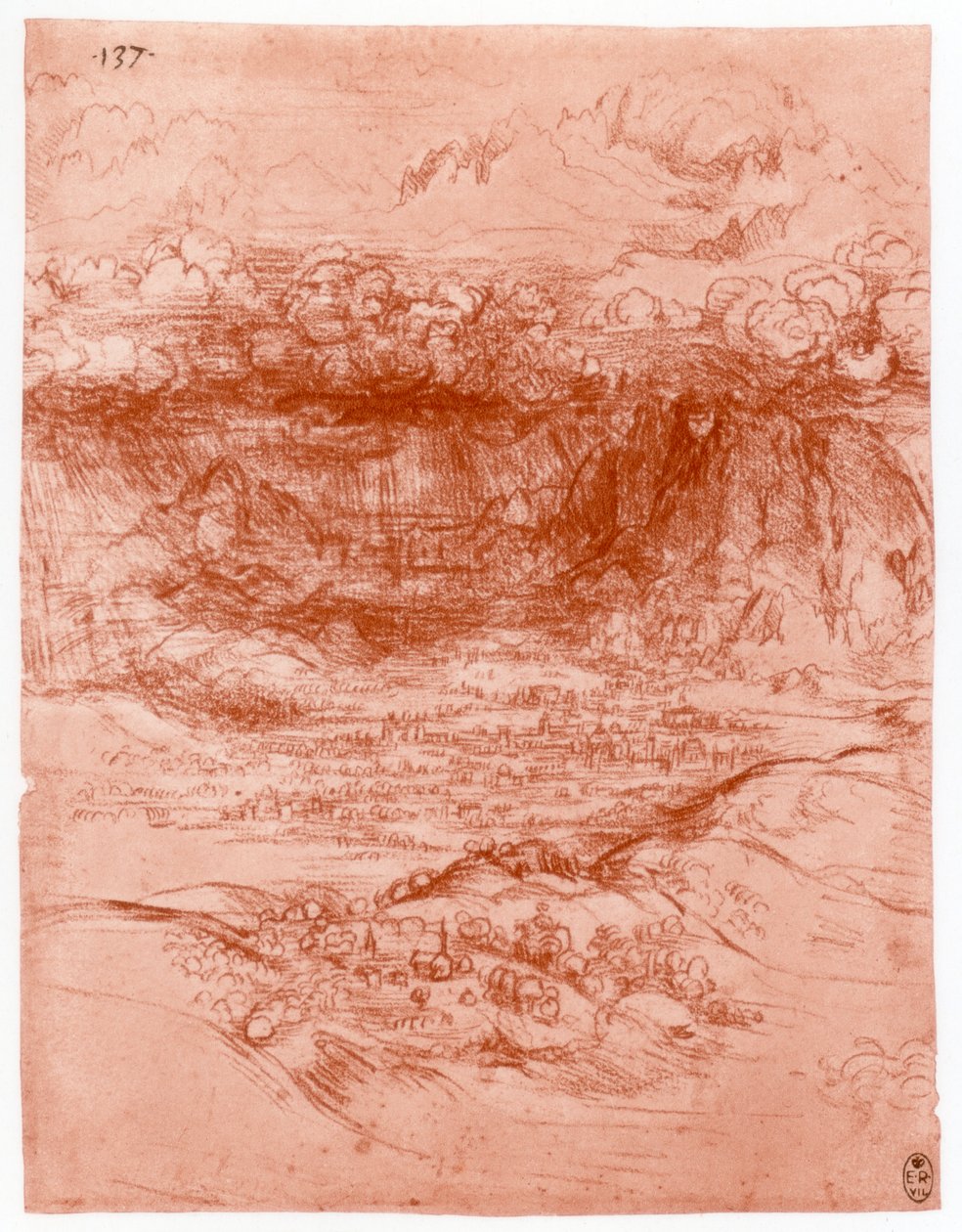 Vihar az Alpokban, c1503-1505 alkotó: Leonardo da Vinci