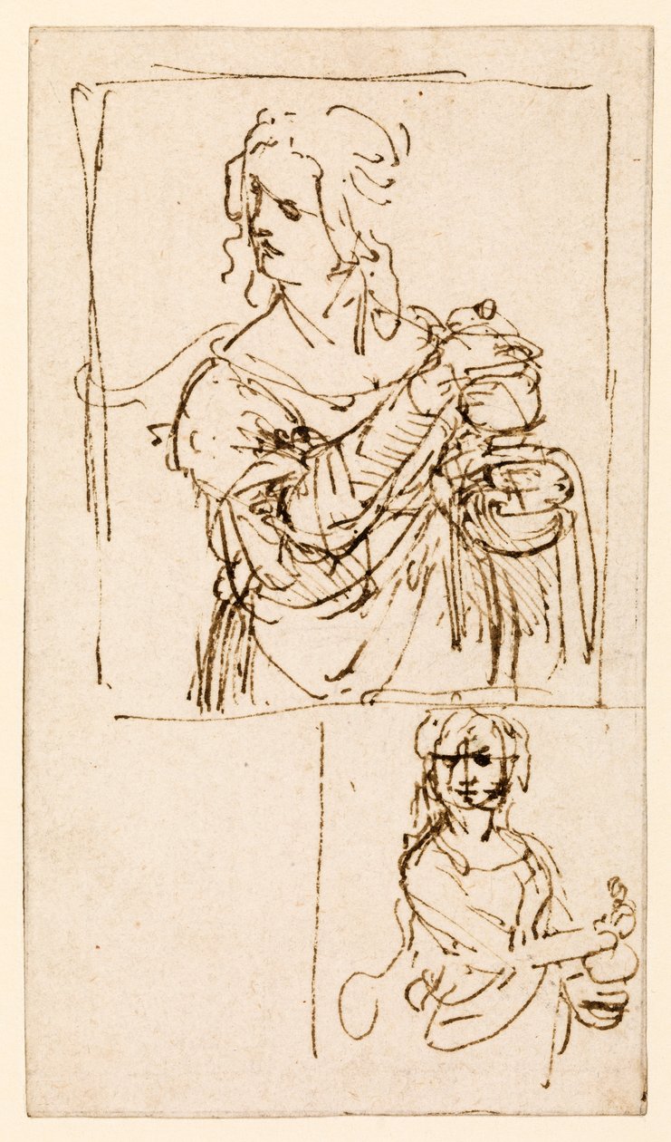 Tanulmányok Szent Mária Magdolna számára, 1480-1482 körül alkotó: Leonardo da Vinci