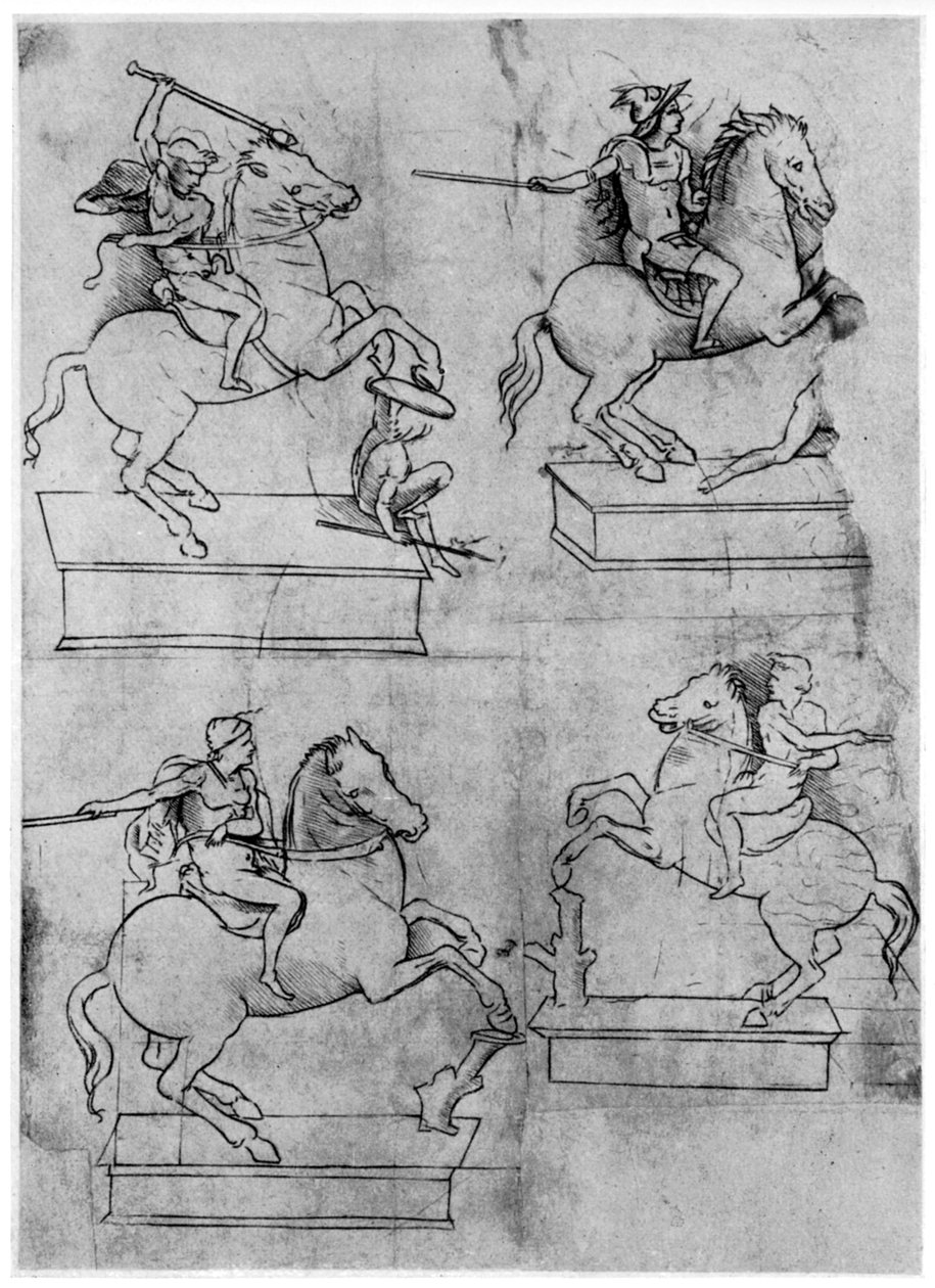 Tanulmányok a Sforza-emlékműhöz, c1488-1493, 1954. alkotó: Leonardo da Vinci