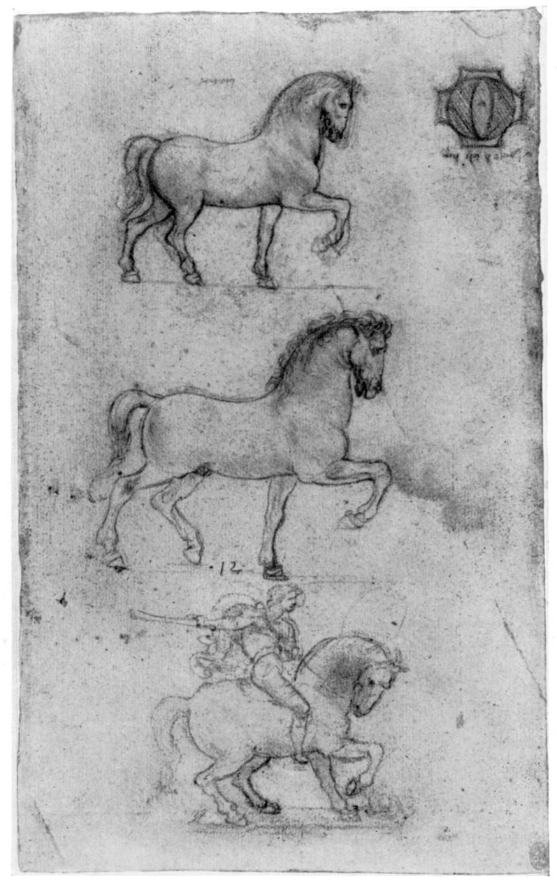 Tanulmányok a Trivulzio-emlékműhöz, c1508, 1954. alkotó: Leonardo da Vinci