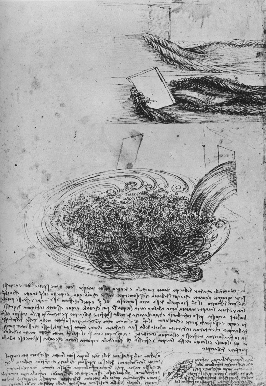 Studies of Water Formations, c1480 1945 alkotó: Leonardo da Vinci