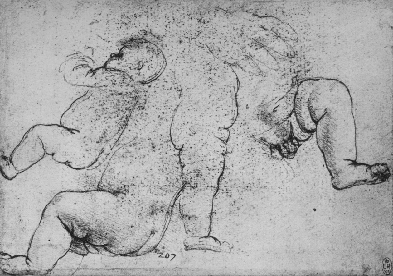 Tanulmányok egy gyermekről, c1490, 1945 alkotó: Leonardo da Vinci