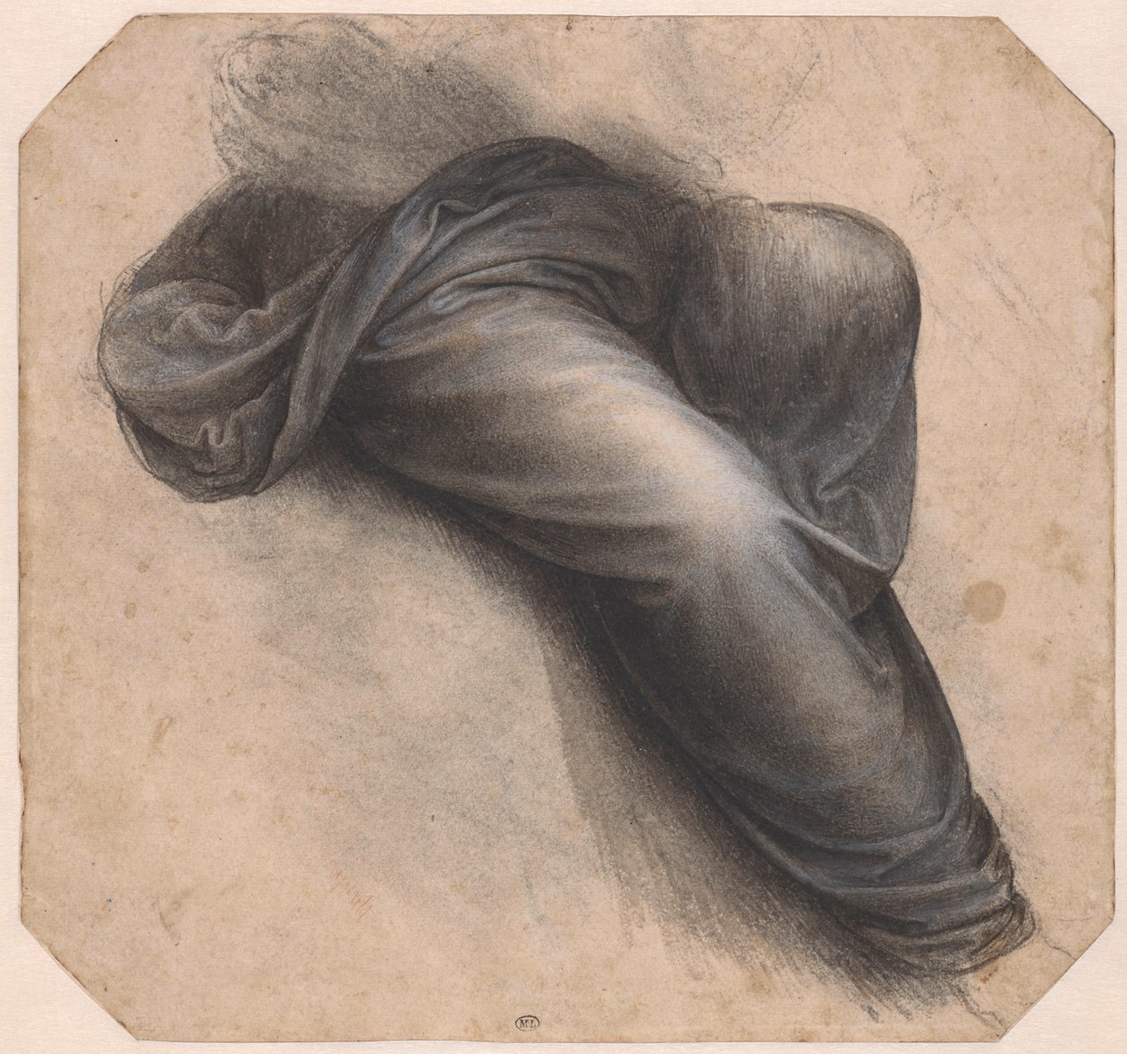 Tanulmány a Szűznek és a Gyermeknek Szent Annával, 1508 körül. alkotó: Leonardo da Vinci