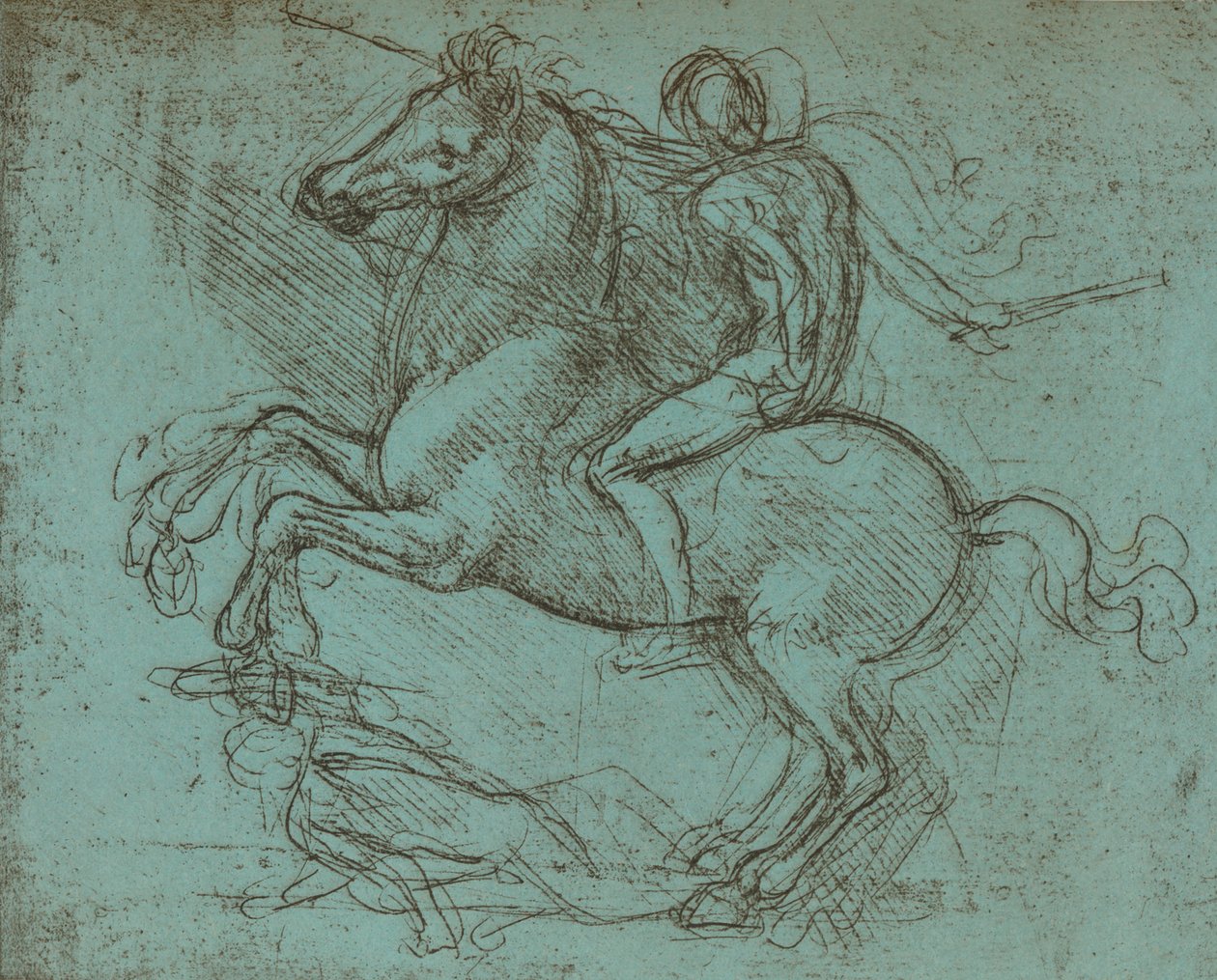 Tanulmány a Sforza-emlékműhöz, c1482-c1499 1883 alkotó: Leonardo da Vinci