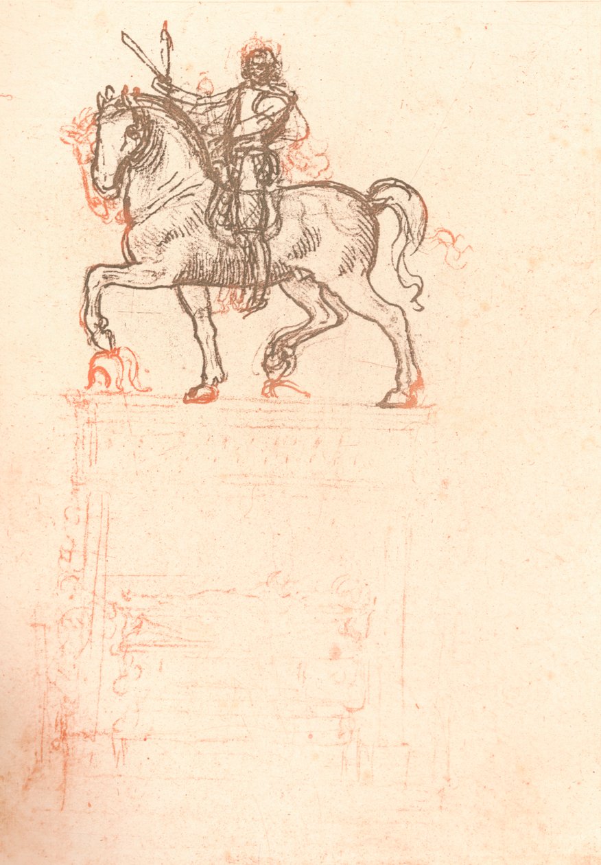 Tanulmány a Sforza-emlékműhöz, c1482-c1499 1883 alkotó: Leonardo da Vinci