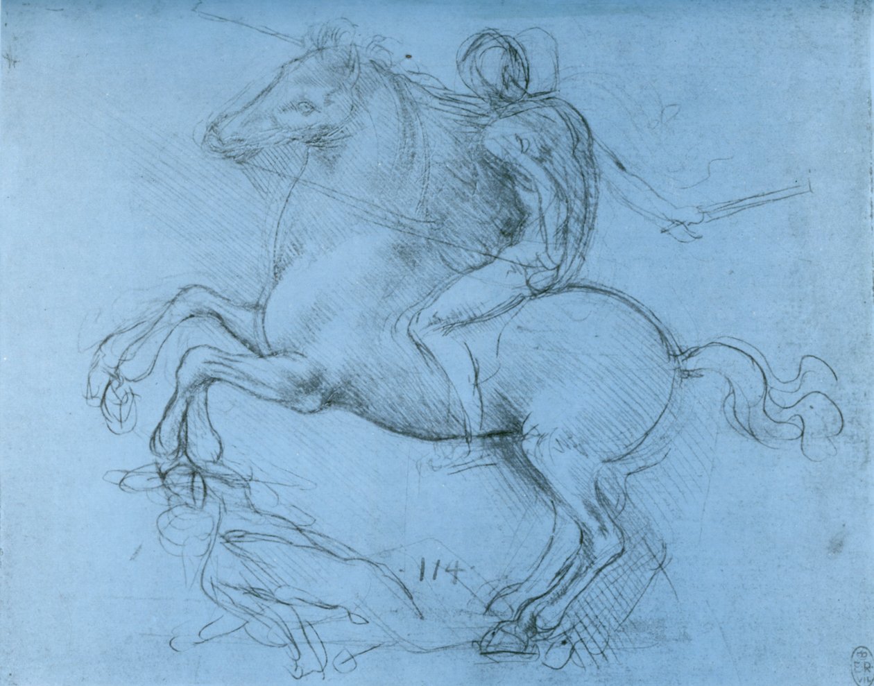 Tanulmány a Sforza-emlékműhöz, c1488-1493, 1954. alkotó: Leonardo da Vinci