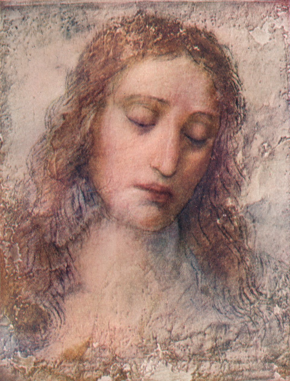 Tanulmány Krisztus fejének az utolsó vacsorához, c1495, 1911 alkotó: Leonardo da Vinci