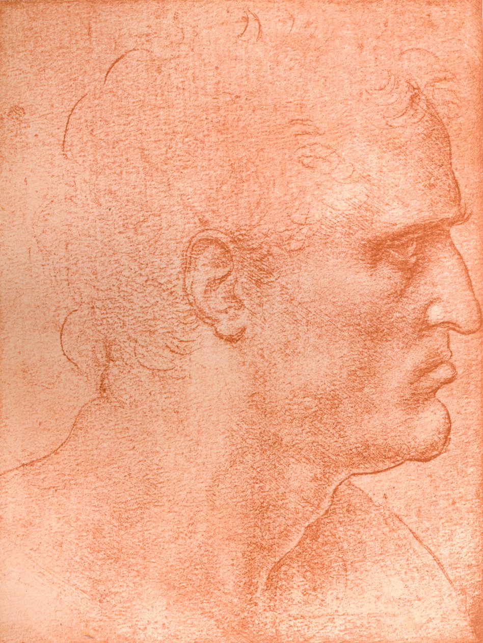 Tanulmány Szent Máté fejének az "Utolsó vacsora" c. 1494-c1499 1883-ban. alkotó: Leonardo da Vinci
