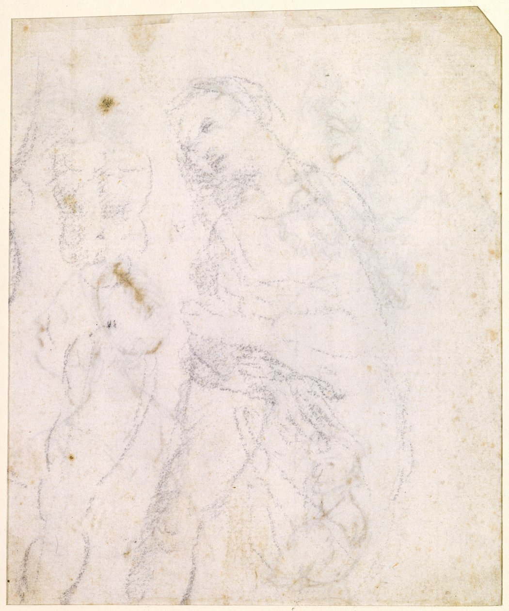 Tanulmány egy Madonnáról [verso] alkotó: Leonardo da Vinci